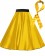 Yellow Satin 1950's 50s skirt