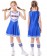 Blue Girls Cheerleader Costume With Pompoms Socks lp1090blue