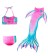 Kids Mermaid Tail Swimsuit Costume with Monofin tt2026-1