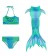 Kids Mermaid Tail With Monofin Bikini Swimsuit Costume tt2024-8
