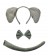 Elephant Animal Costume Headband Bow Tie Tails Set Zoo Party Performance Kids Accessories