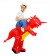 Adult Red Dinosaur t-rex Blow Up inflatable costume side view tt2022-1