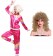 Womans 80s Height Of Fashion Tracksuit with wig lh348