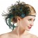 1920s Headband Green Feather Flapper Headpiece