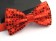 Red Glitter Sequin Clip-on Bowtie Dance Party Men Women Boys Girls Bow Tie Costume Accessory
