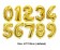 Gold 40” Numbers Air Inflatable Foil Balloon