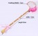 Girls Disney Princess Wig Headband Hair Plait with Pink Flower for Kids Costume Accessary