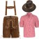 Mens Brown Oktoberfest Costume with hat lh220r