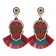Day Of The Dead Floral Sugar Skull Earrings red lx0235