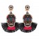 Day Of The Dead Floral Sugar Skull Earrings black lx0235