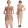 Rose gold 20s gatsby flapper dress