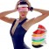 Black Unisex Sun Visor Cap Golf Fancy Dress Colour Stretch Poker 80's Rave Headband