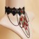 Women Vintage Victorian Gothic Lolita Lace Rose Necklace Collar Choker Halloween Costume
