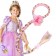 Rapunzel Girls Disney Princess Wig Headband Hair Plait with Pink Flower for Kids Costume Accessary