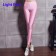 Light Pink 80s Shiny Neon Costume Leggings Stretch Fluro Metallic Pants Gym Yoga Dance
