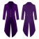 Purple Mens Steampunk Vintage Tailcoat Jacket Gothic Victorian Frock Coat Business Suit Ringmaster