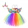 Girls Rainbow Unicorn Tulle Tutu Dress tt3158